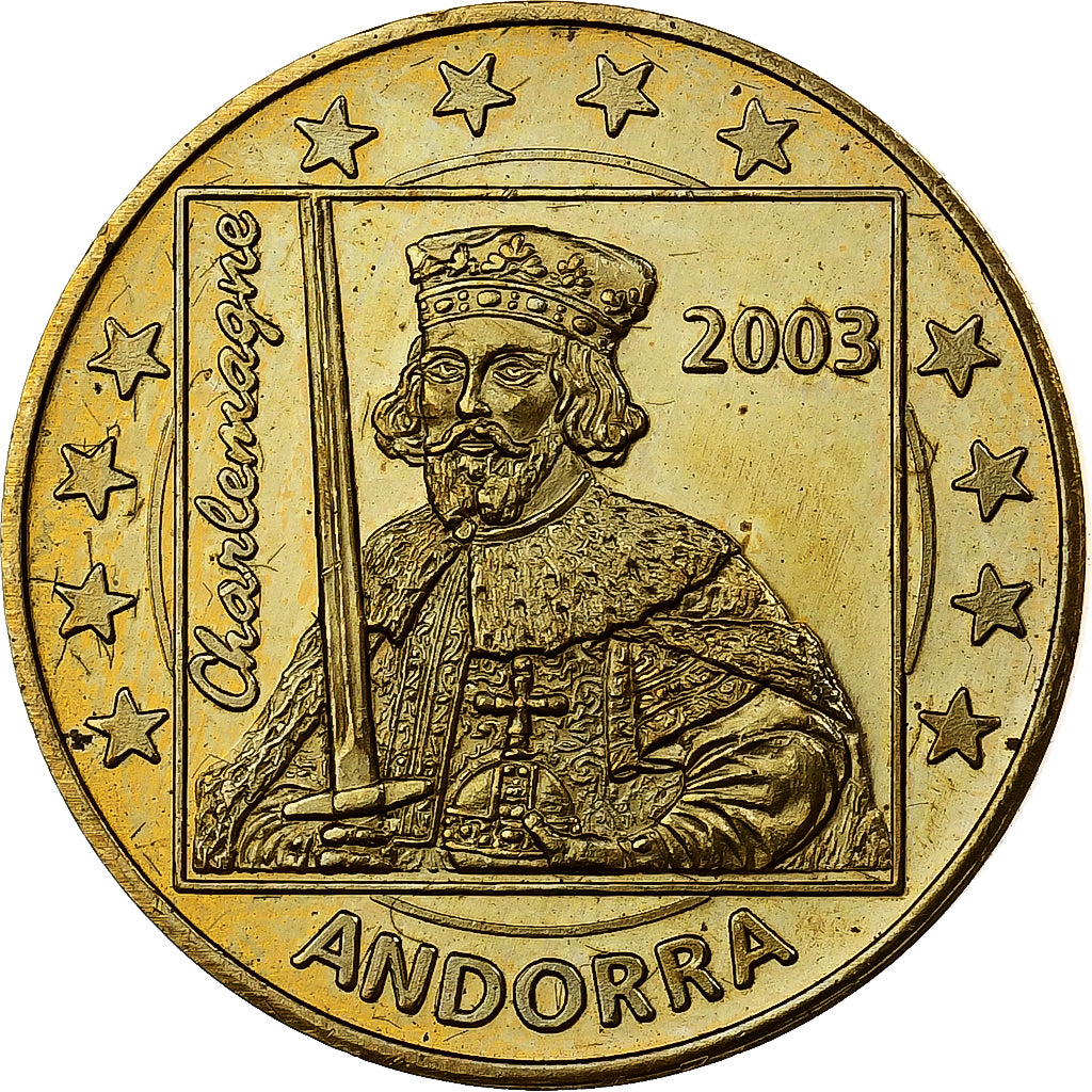 Andorra, 50 Centimes, Fantasy Euro, 2003, Nordic gold, UNC-