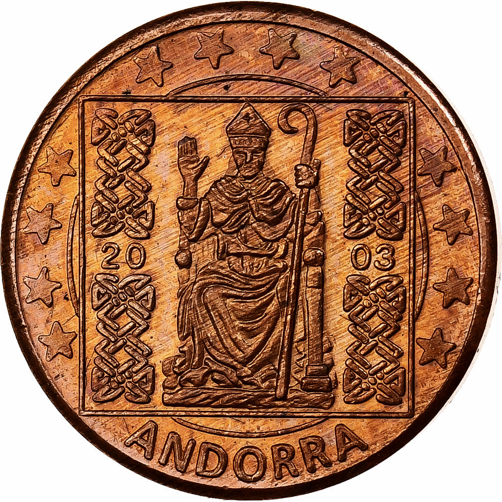 Andorra, 1 Centime, Fantasy Euro, 2003, Rame, SPL