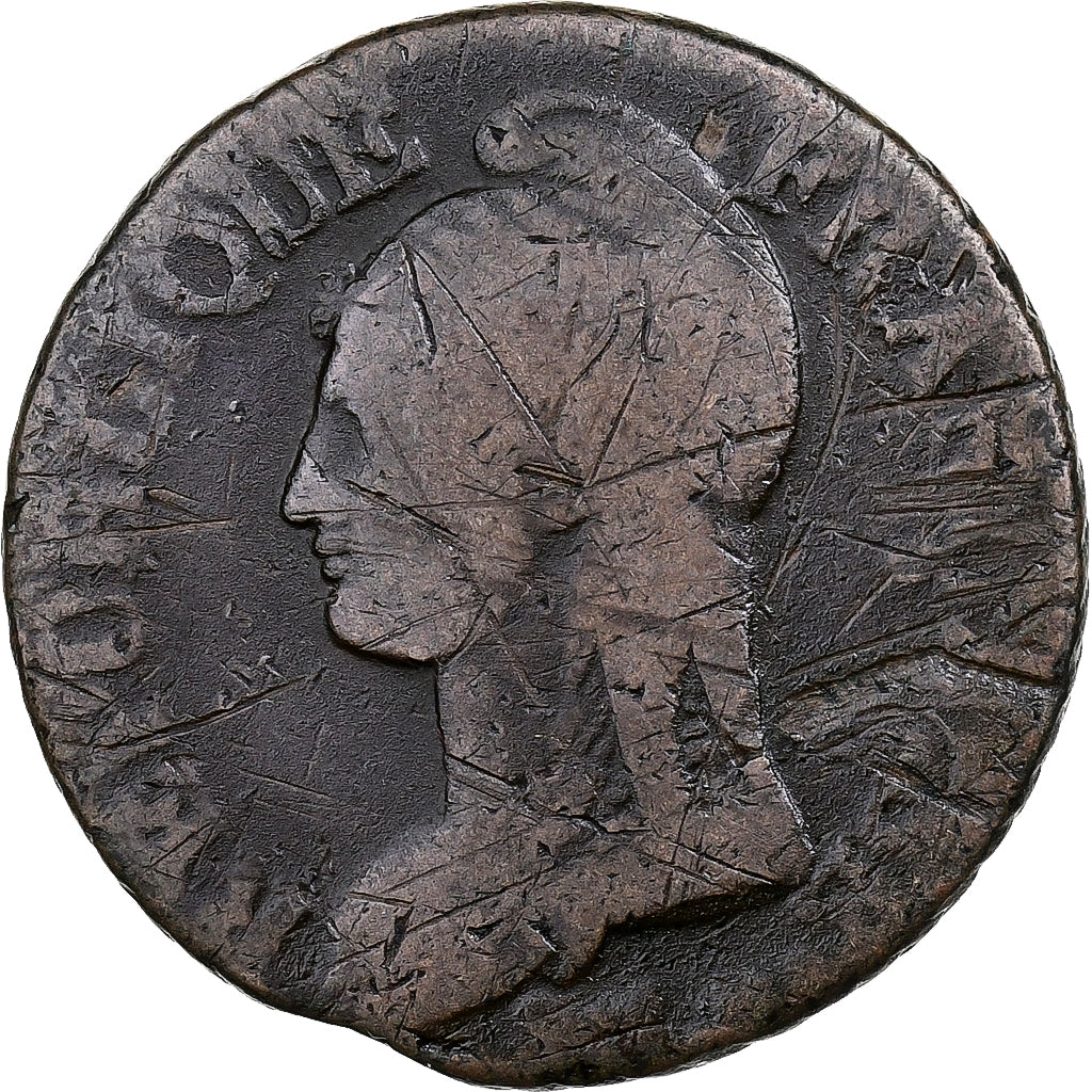 France, 5 Centimes, Dupré, AN 5, Paris, Copper, VF(20-25)