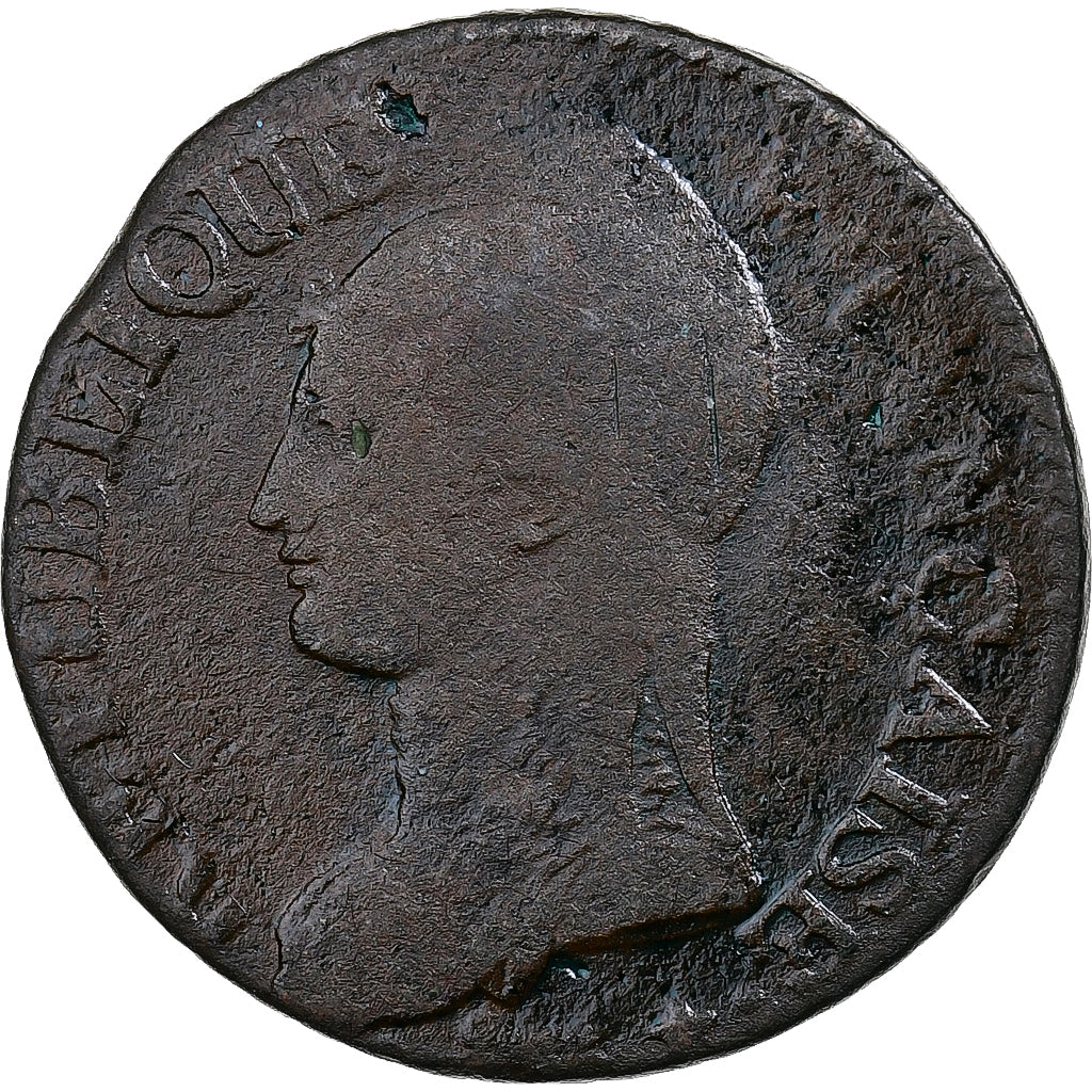 França, 5 Centimes, Dupré, AN 7, Bordeaux, Cobre, VF(20-25)