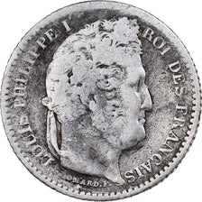 France, Louis-Philippe I, 25 Centimes, 1845, Rouen, Silver, VF(20-25)