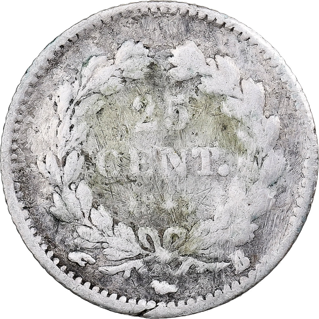 França, Louis-Philippe I, 25 Centimes, 1845, Rouen, Prata, VF(20-25)