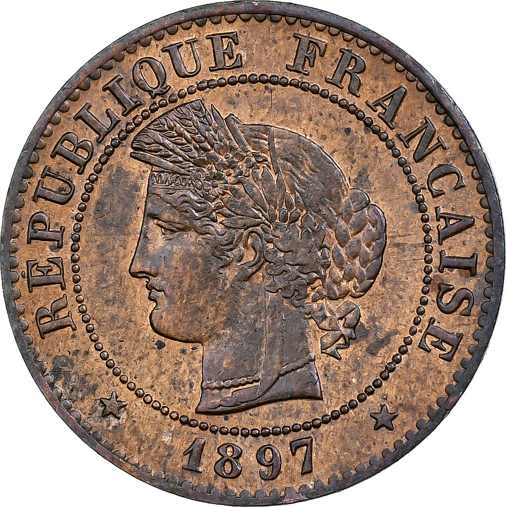France, Centime, Cérès, 1897, Paris, Bronze, TTB