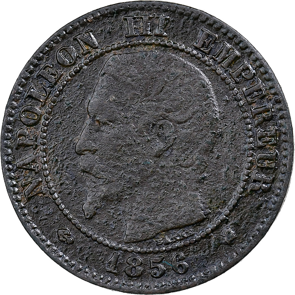 France, Napoléon III, 2 Centimes, 1856, Bordeaux, Bronze, TB+