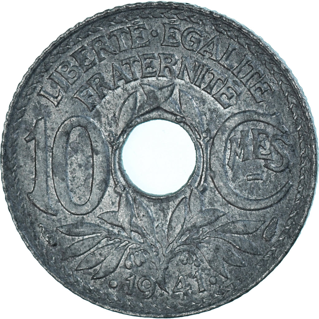 Munten, Frankrijk, 10 Centimes, 1941