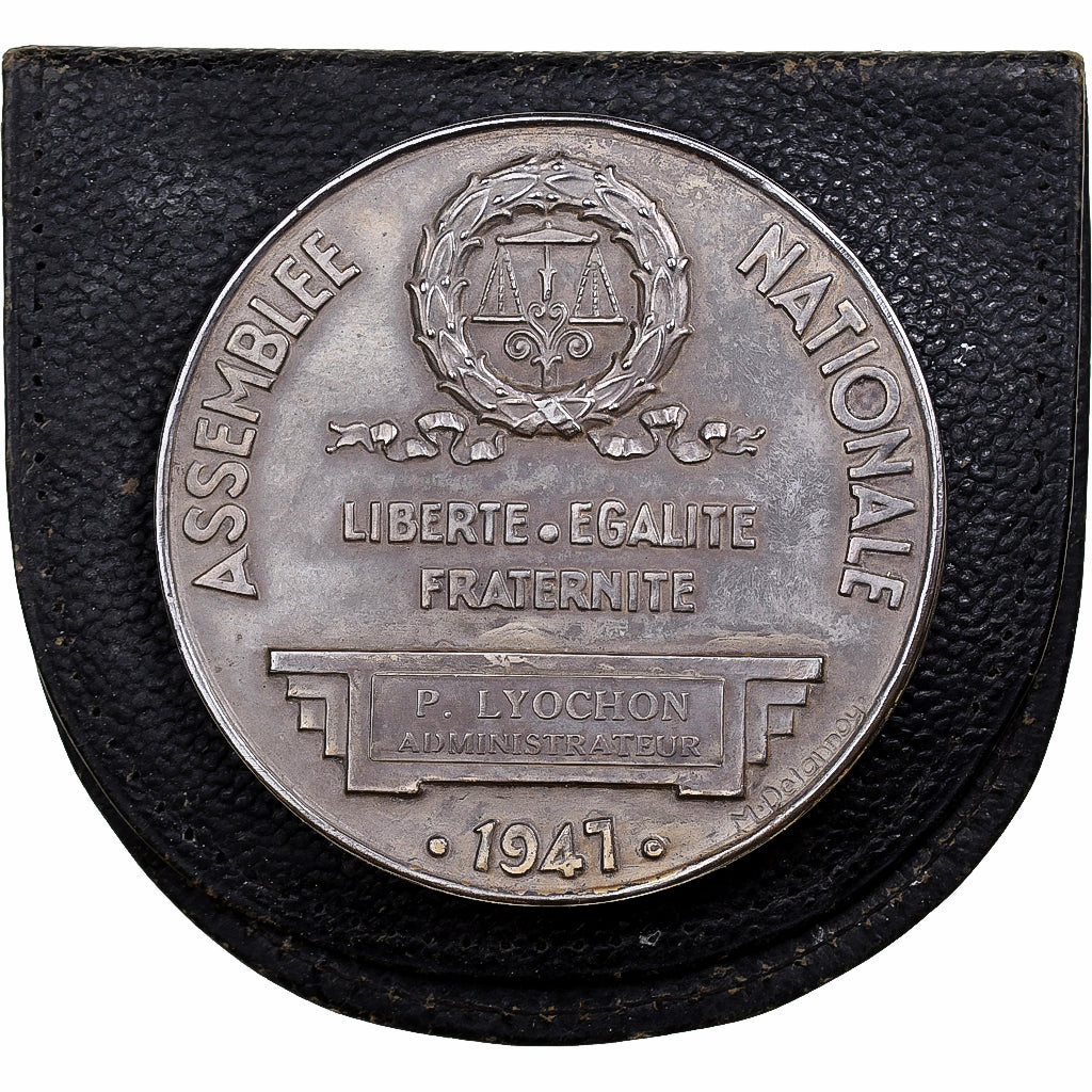 França, medalha, Assemblée Nationale, 1947, Prata, Baron, AU(55-58)
