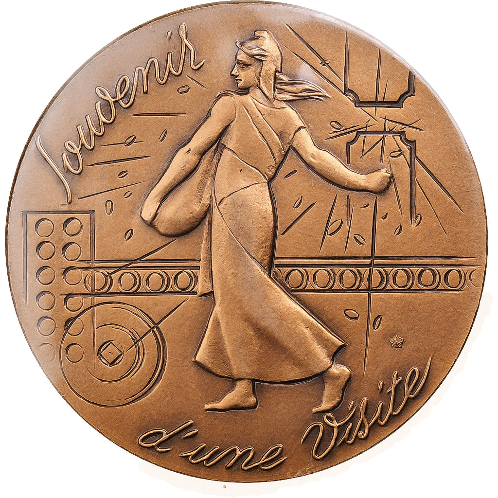 France, Médaille, Souvenir d'une visite, Semeuse, Undated (1975), MDP, Bronze