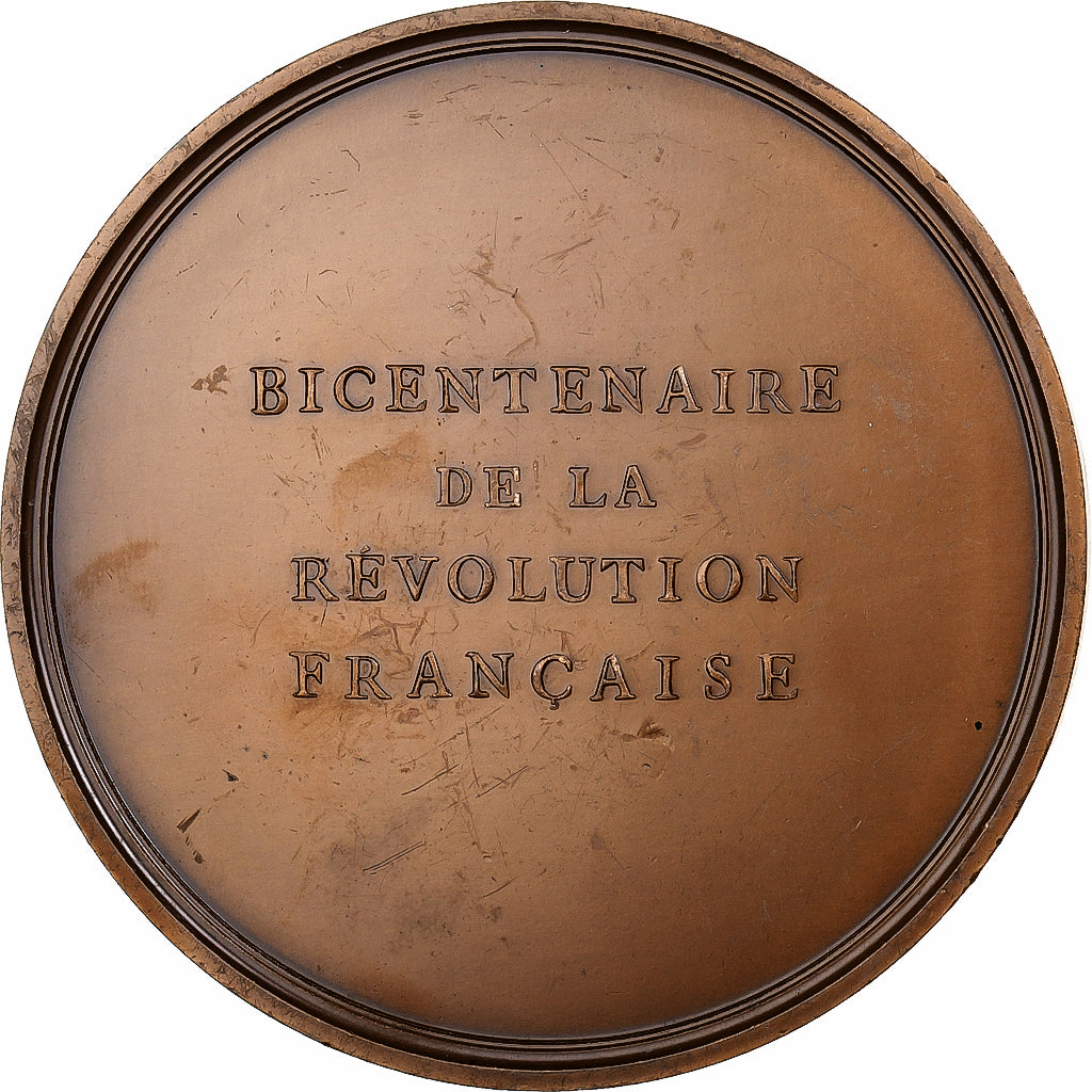 France, Médaille, Bicentenaire de la Révolution Française, 1987, Bronze