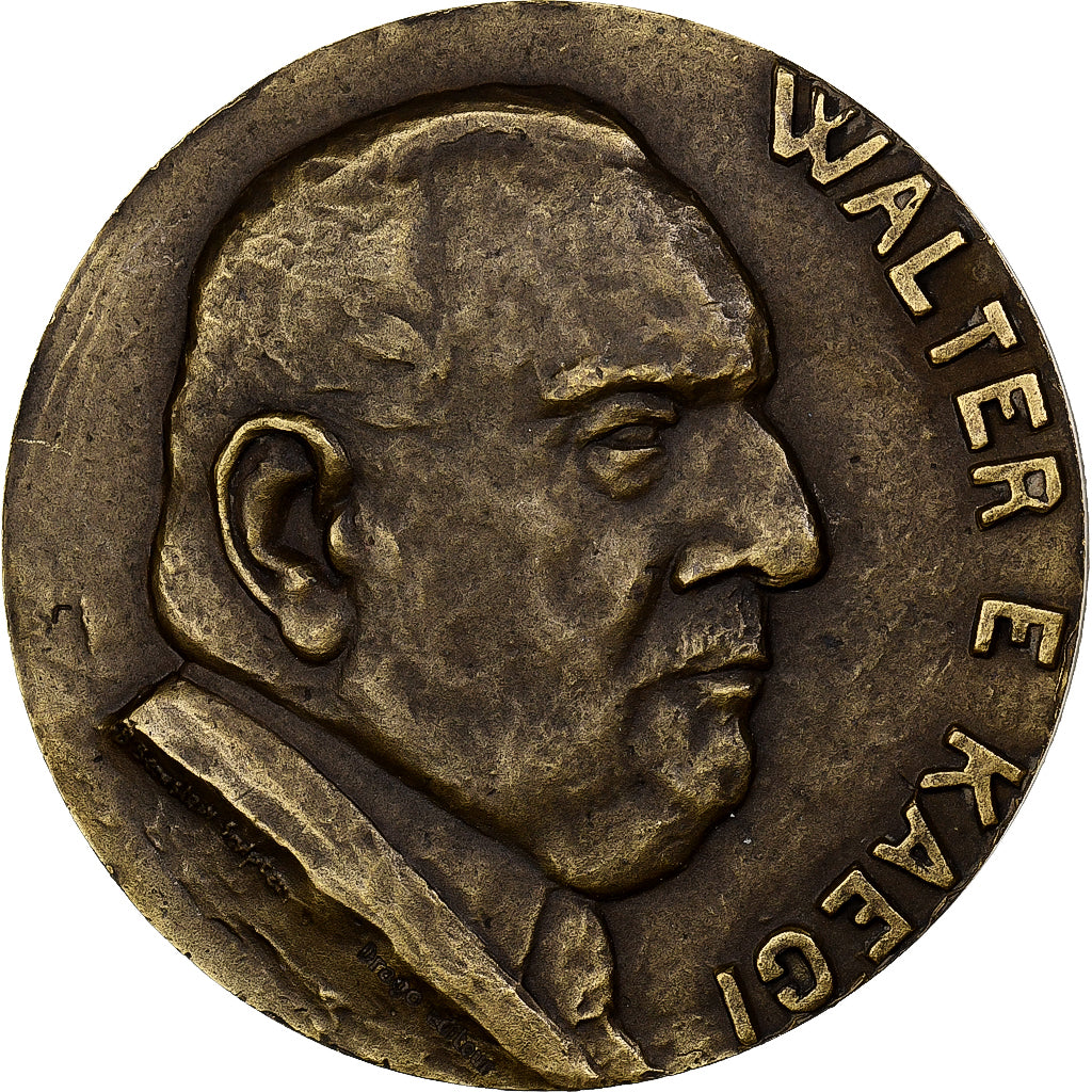 Frankreich, Medaille, Walter Emil Kaegi, Bronze, Bernstein, VZ