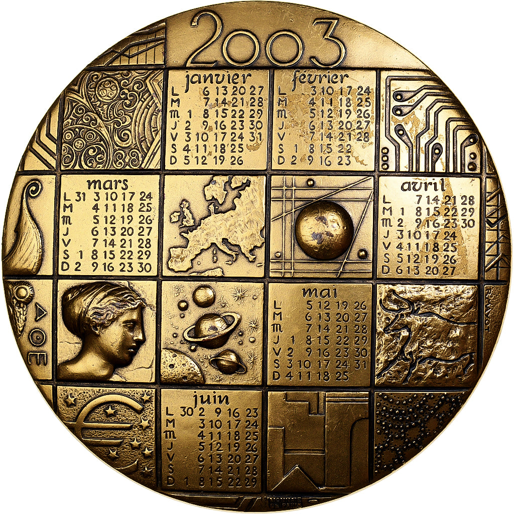 France, Médaille, Calendrier 2003, 2003, MDP, Bronze, SUP, Mayot