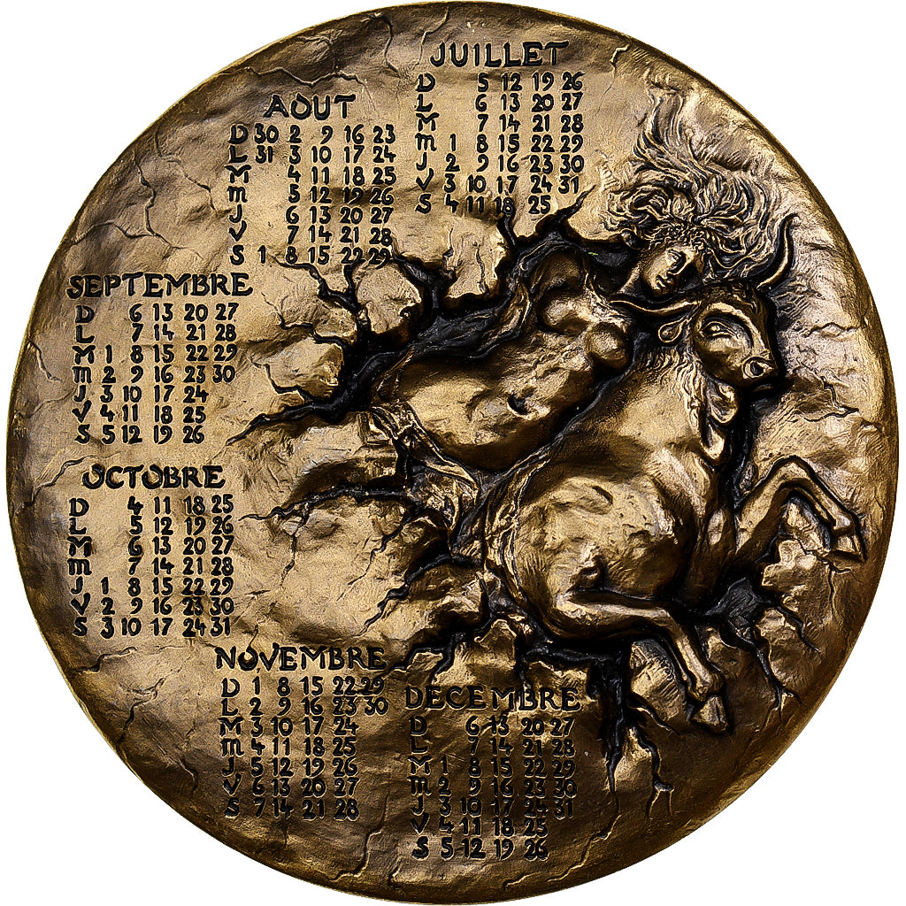 Francja, medal, Calendrier 1992, 1992, MDP, Bronze Florentin, Mayot, AU(55-58)