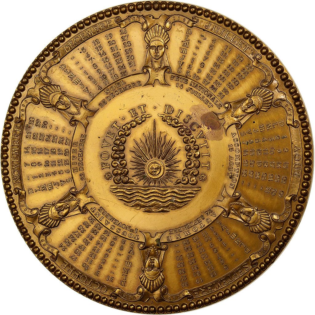 France, Médaille, Calendrier 1965, 1965, MDP, Bronze, SUP