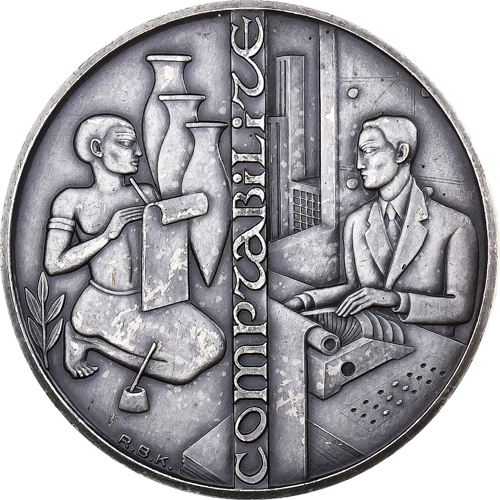 Frankreich, Medaille, Association des Comptables, 1980, Silvered bronze, VZ