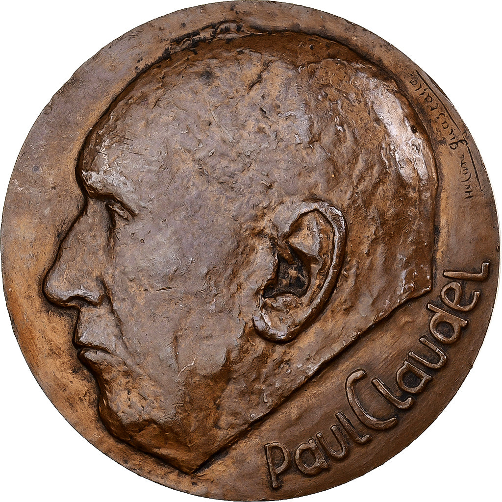 França, medalha, Paul Claudel, MDP, Bronze, Hélène Guastalla, AU(55-58)
