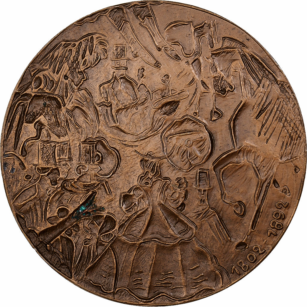 Frankreich, Medaille, Constantin Guys, 1968, MDP, Bronze, Hélène Guastalla, VZ