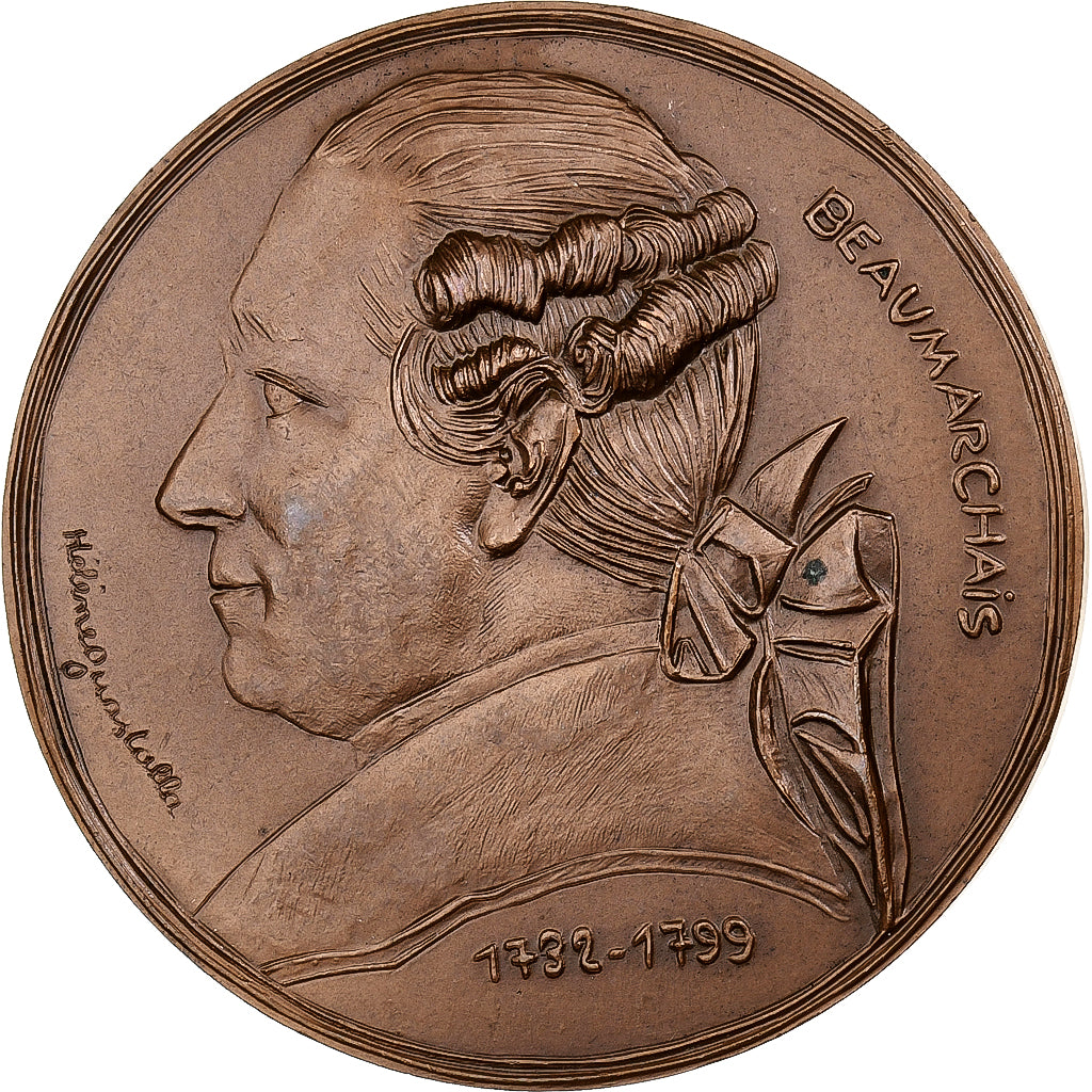 Francja, medal, Beaumarchais, 1969, MDP, Brązowy, Hélène Guastalla, AU(55-58)