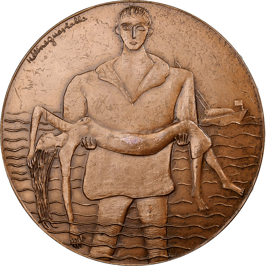 Frankreich, Medaille, SNSM, 1972, MDP, Bronze, Hélène Guastalla, VZ