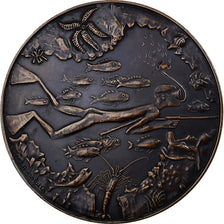 Francja, medal, Scène de Pêche, 1980, MDP, Brązowy, Hélène Guastalla