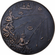 France, Medal, Fishing scene, MDP, Bronze, AU(55-58)