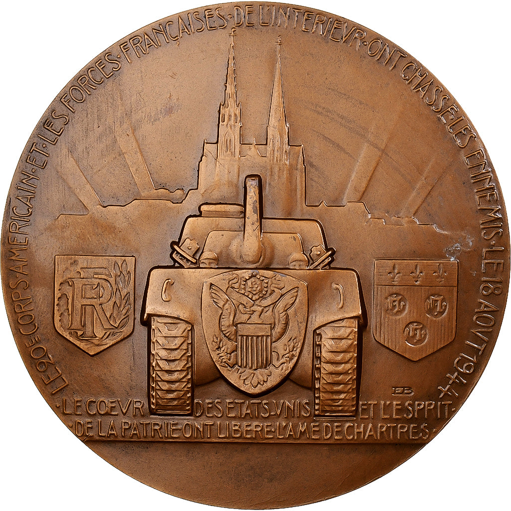 Frankreich, Medaille, Walton Harris Walker, 1944, MDP, Bronze, Blin, VZ