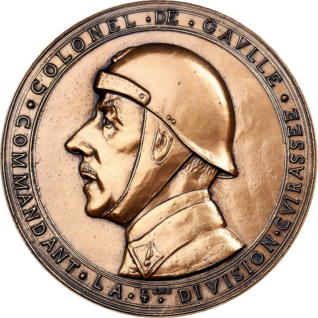 Francja, medal, Charles de Gaulle, 1976, MDP, Brązowy, AU(55-58)