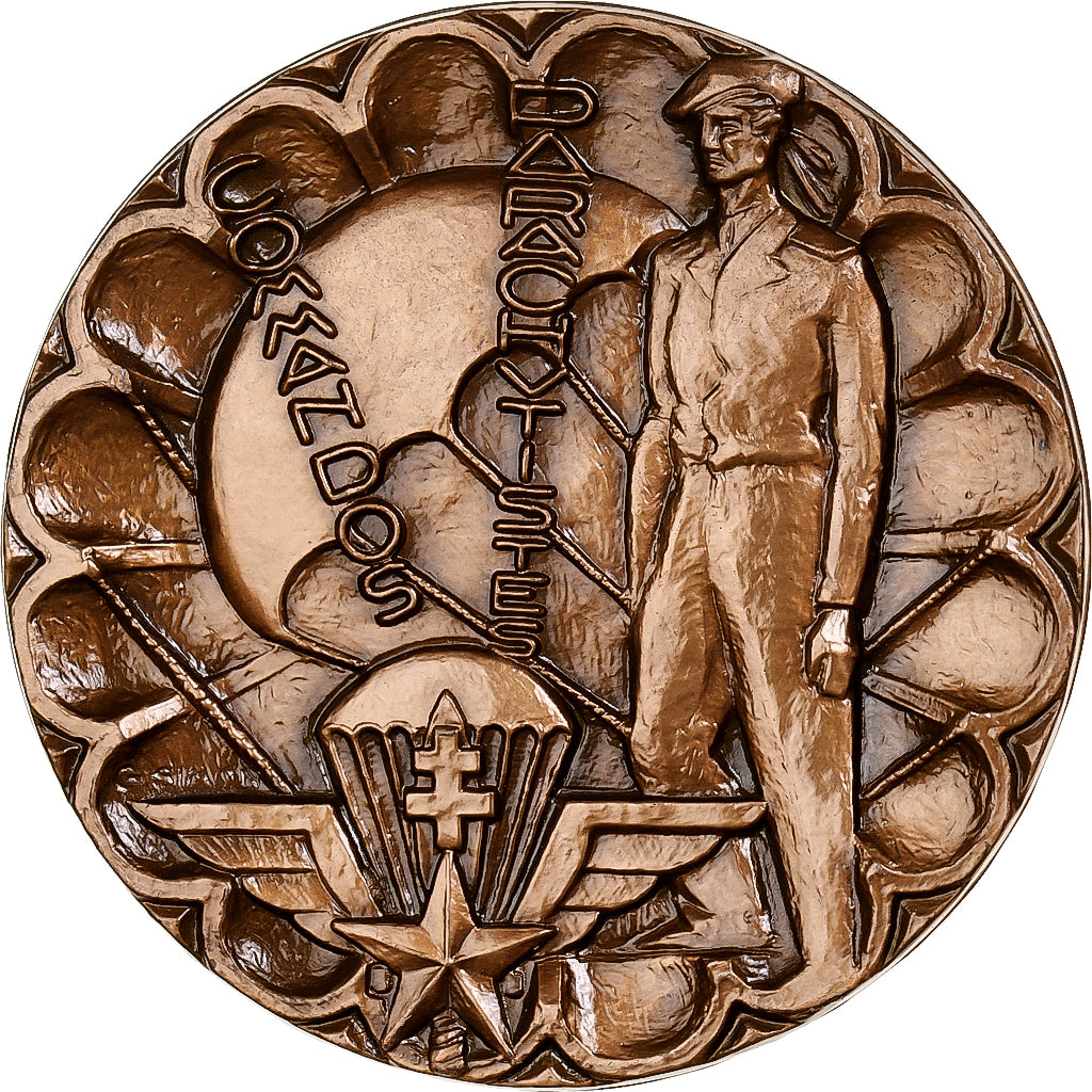 Francia, medaglia, Commandos parachutistes, 1969, MDP, Bronzo, Simon, SPL-