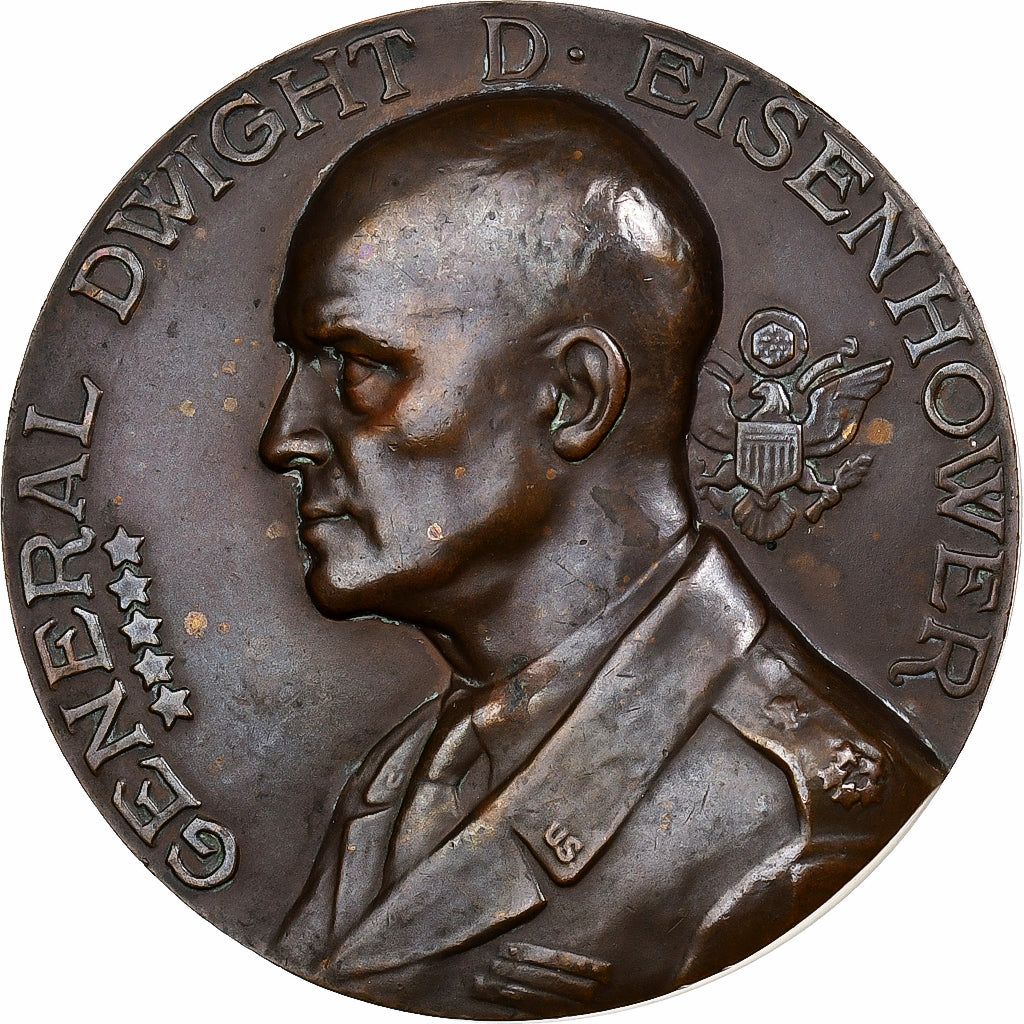 Frankreich, Medaille, Dwight D. Eisenhower, MDP, Bronze, Morlon, VZ