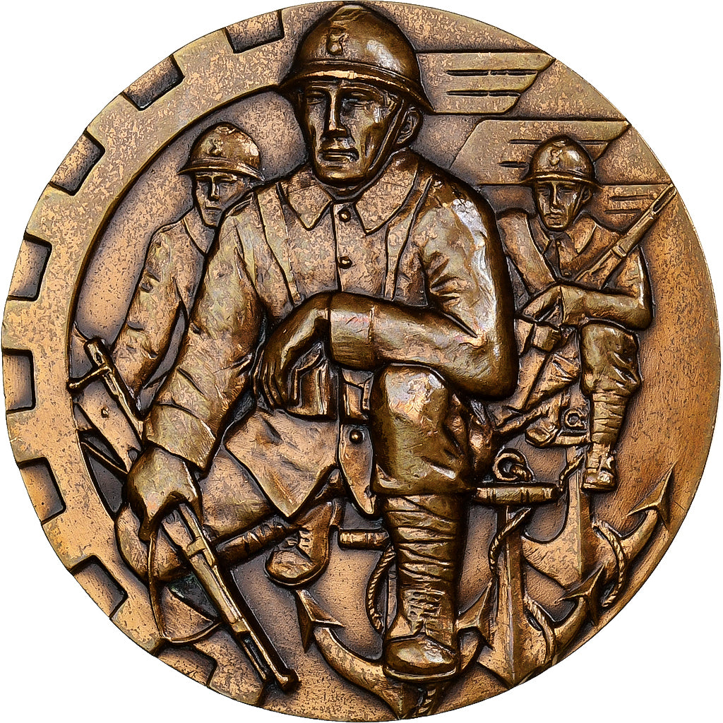 France, Médaille, Union Nationale des Combattants, 1940, Bronze, SUP
