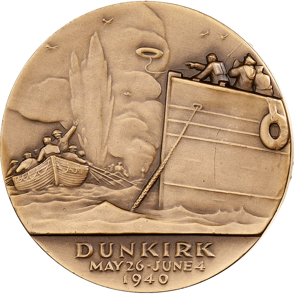 États-Unis, Médaille, Winston Churchill, Dunkerque, 1966, Medallic Art Co.