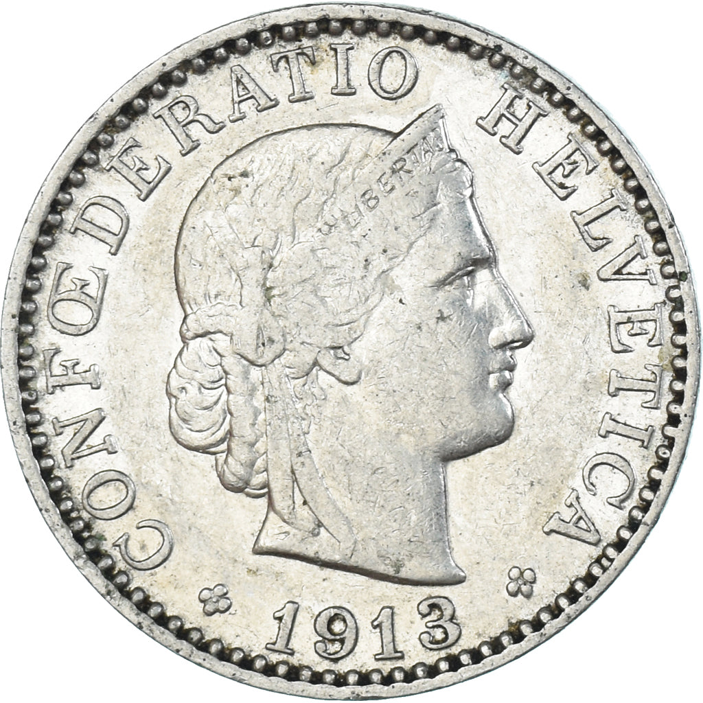 Suisse, 20 Rappen, 1913, Du cupronickel, TTB