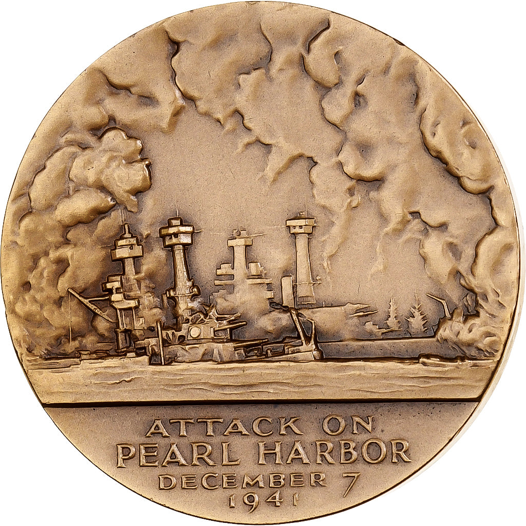 United States, Medal, Franklin D. Roosevelt, Attack on Pearl Harbor, 1966