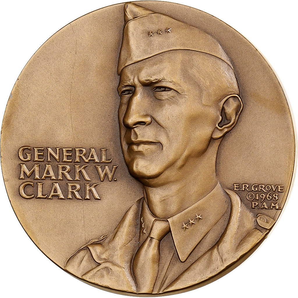 United States, Medal, Mark W. Clark, Invasion of Italy, 1968, Medallic Art Co.