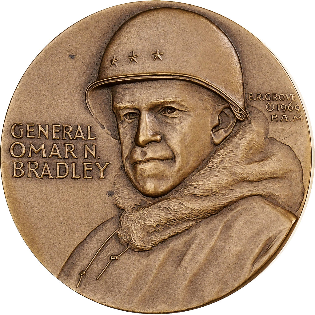 United States, Medal, Omar N. Bradley, St-Lô Breakout, 1969, Medallic Art Co.