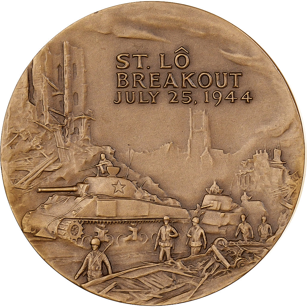 United States, Medal, Omar N. Bradley, St-Lô Breakout, 1969, Medallic Art Co.