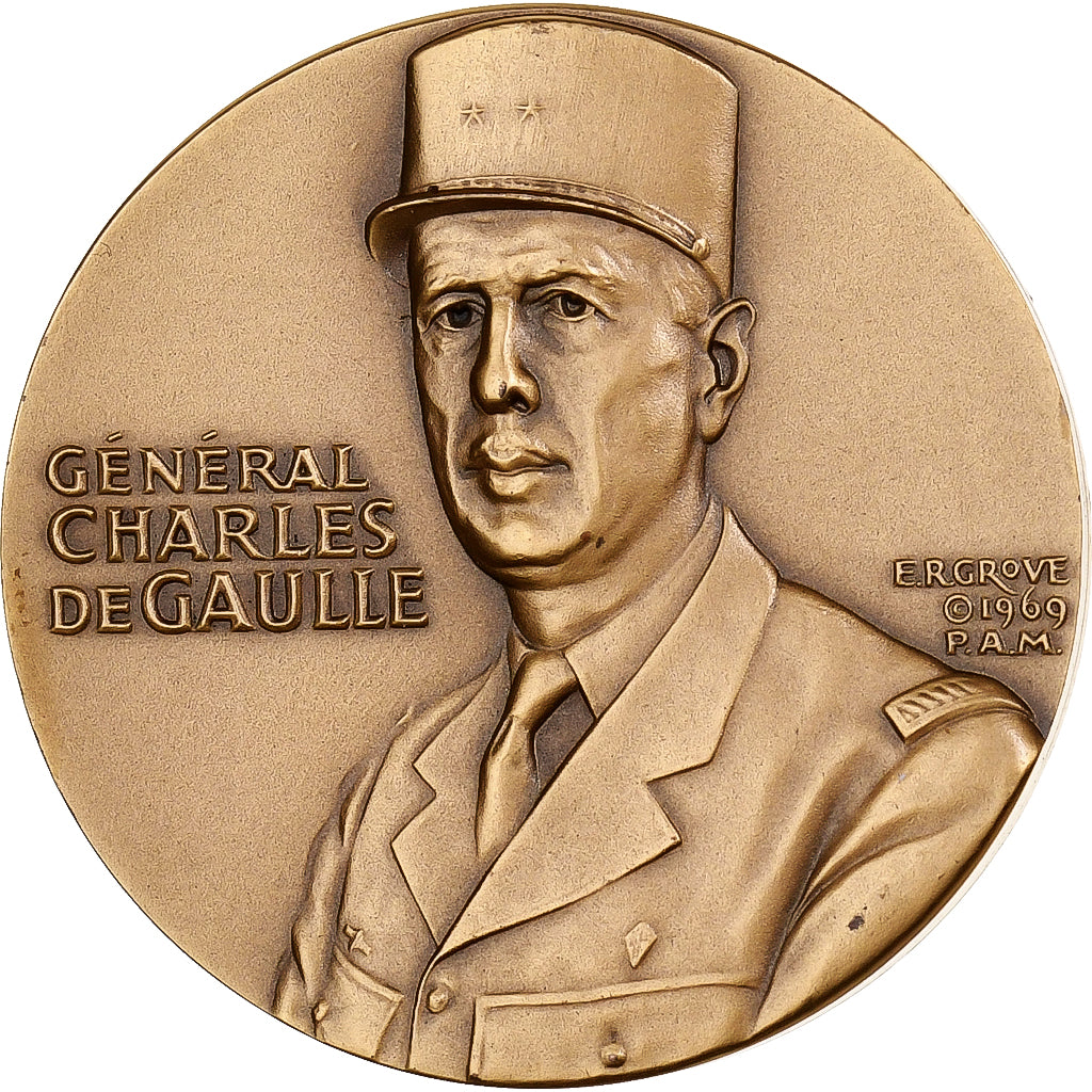 Estados Unidos, medalla, Charles de Gaulle, Liberation of Paris, 1969, Medallic