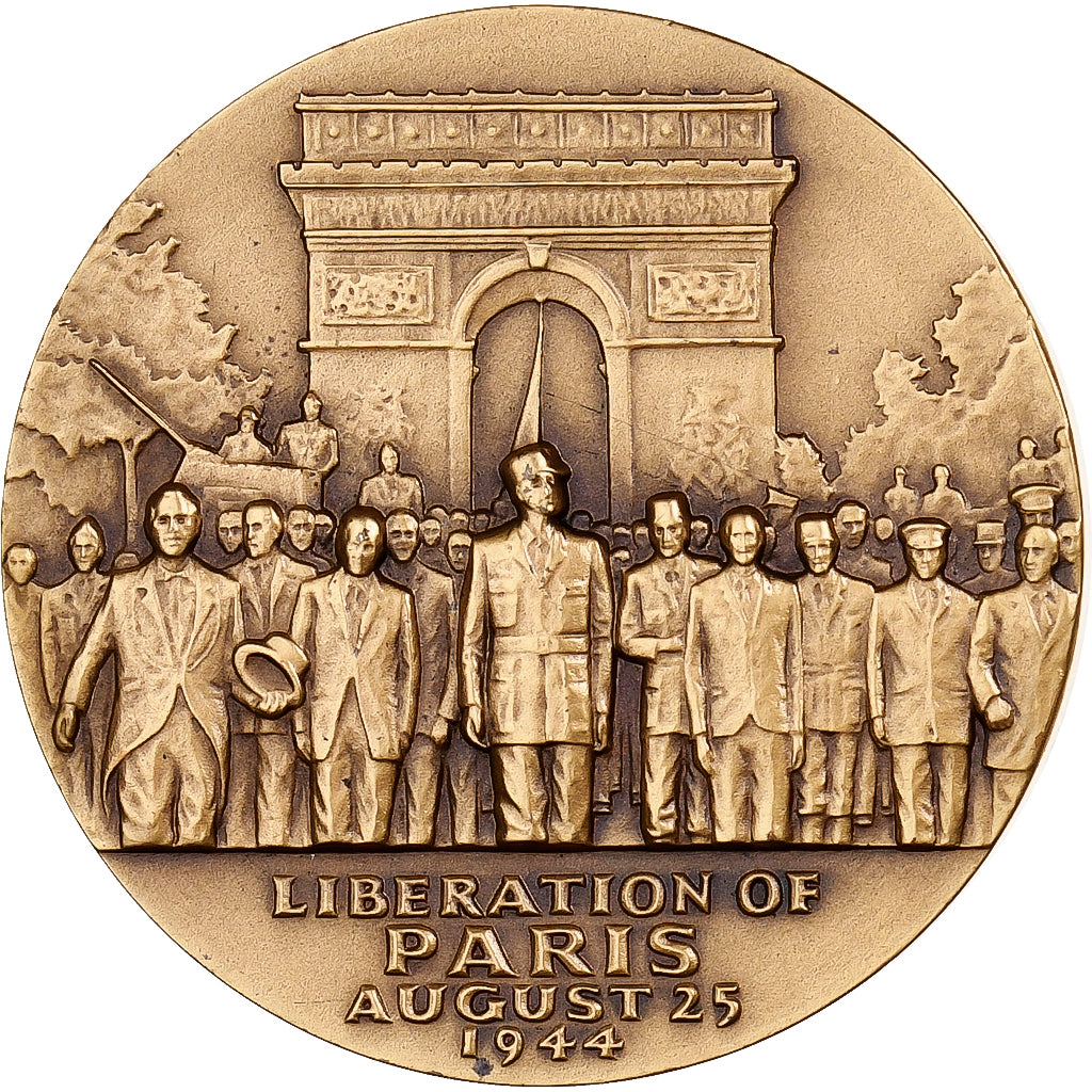 Estados Unidos, medalla, Charles de Gaulle, Liberation of Paris, 1969, Medallic