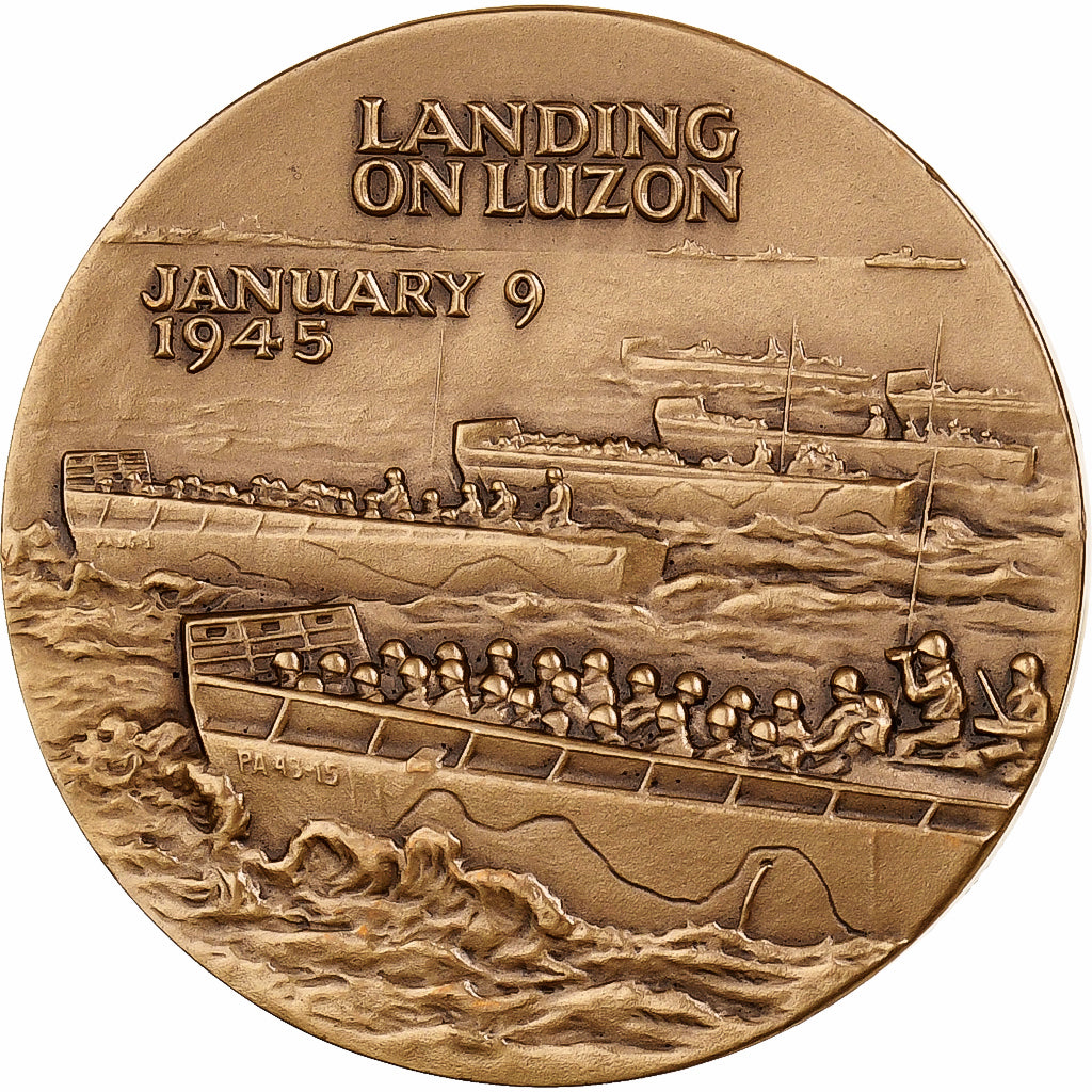 United States, Medal, Douglas MacArthur, Landing on Luzon, 1970, Medallic Art