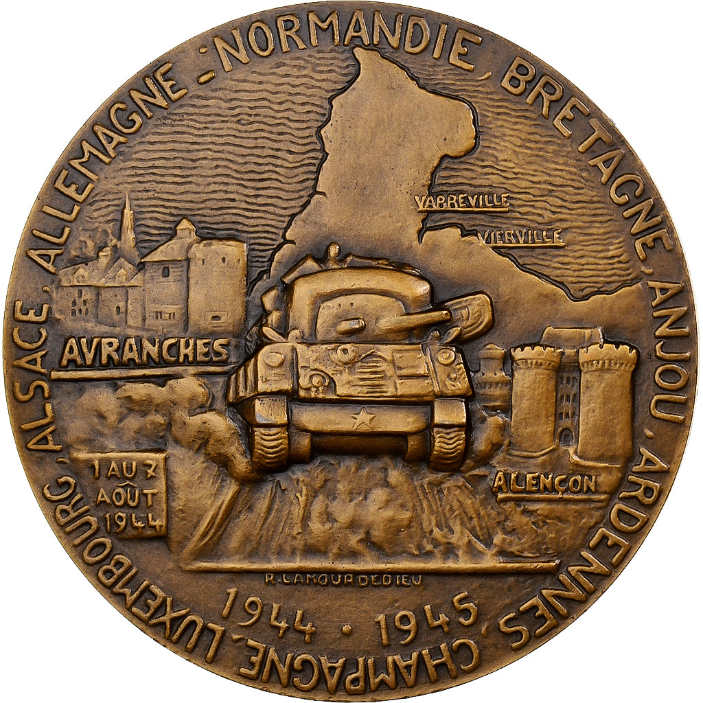 Francia, medaglia, Georges S. Patton, MDP, Bronzo, Lamourdedieu, SPL-
