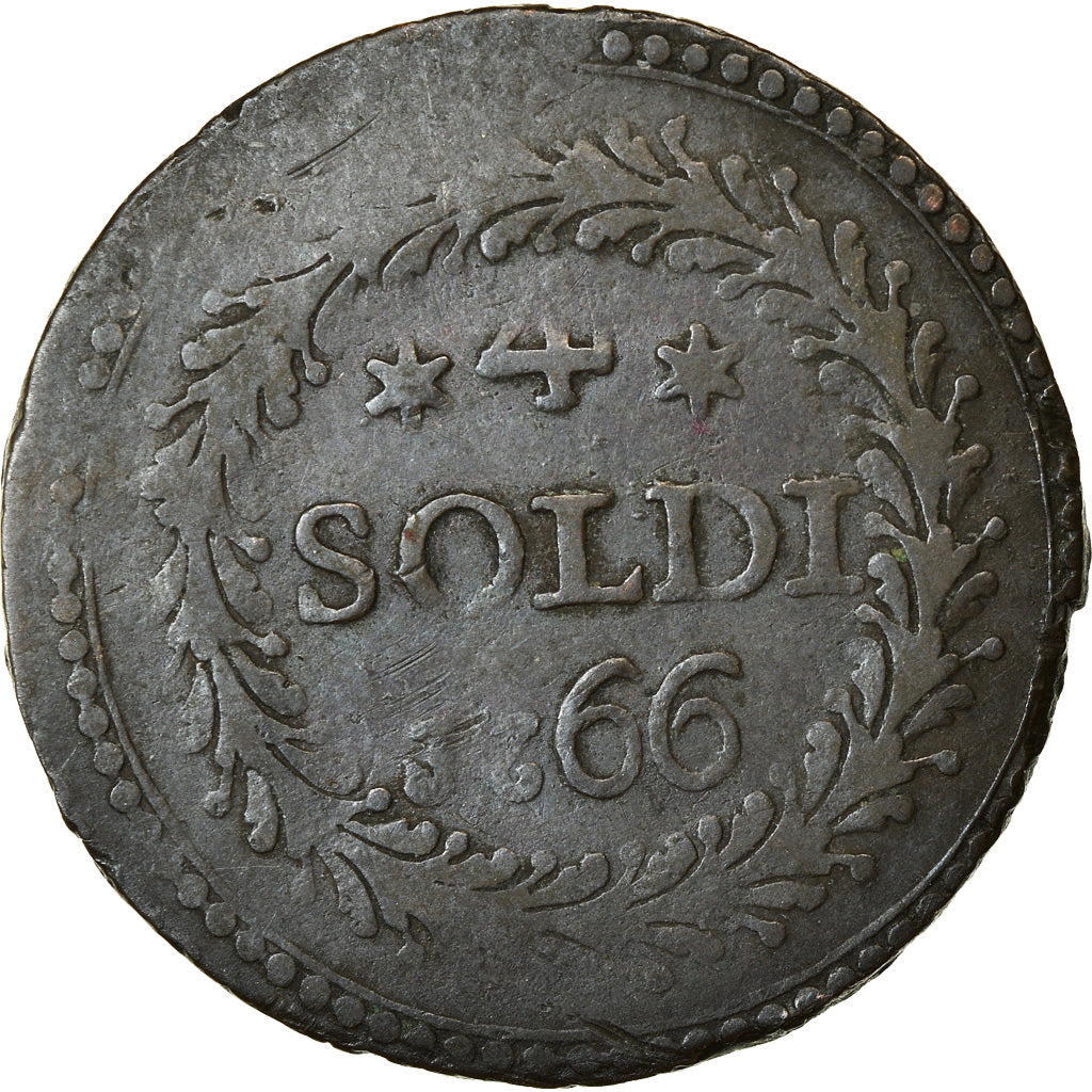 Munten, Italiaanse staten, CORSICA, General Pasquale Paoli, 4 Soldi, 1766