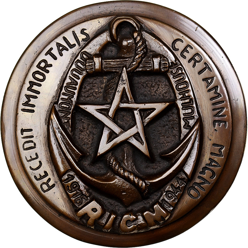 France, Tape de Bouche, RICM, 1916, Bronze, SUP