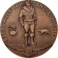 Frankreich, Medaille, Escadrille Normandie-Niemen, 1975, MDP, Bronze, David, VZ