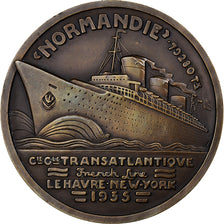 Frankreich, Medaille, Le Normandie, 1935, MDP, Bronze, Vernon, VZ