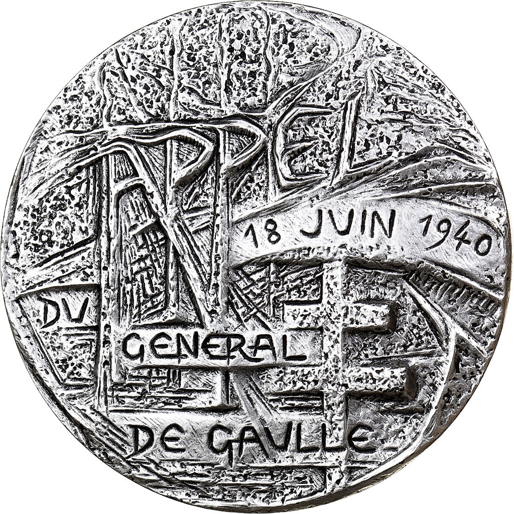 Frankreich, Medaille, Charles De Gaulle, Appel du 18 juin 1940, Silvered bronze