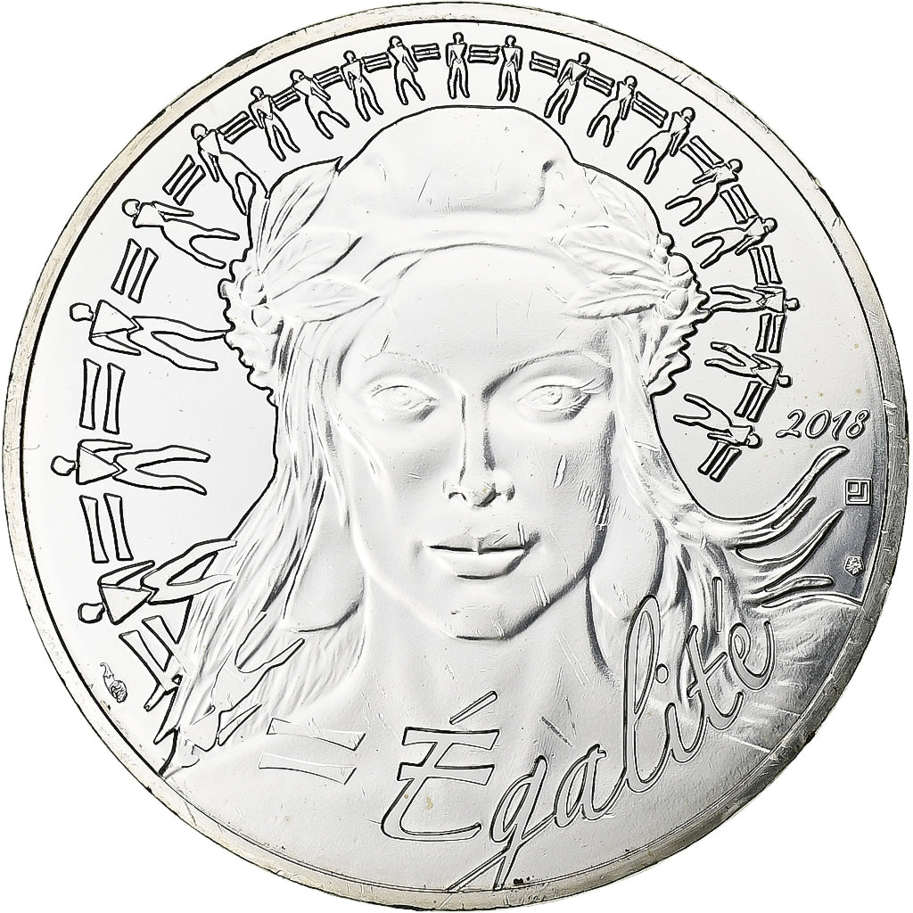 France, 20 Euro, Marianne, Egalité, 2018, MDP, Silver, MS(63)