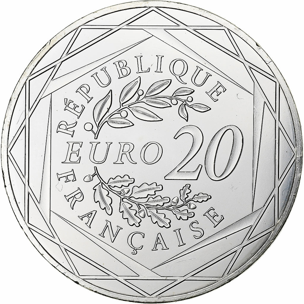 France, 20 Euro, Marianne, Egalité, 2018, MDP, Silver, MS(63)