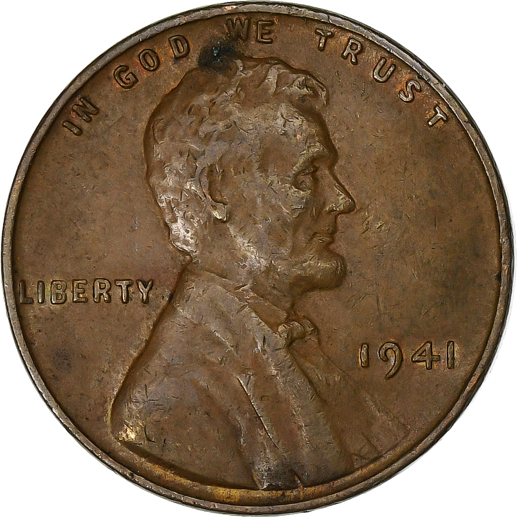 Estados Unidos da América, Cent, Lincoln, 1941, Philadelphia
