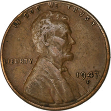United States, Cent, Lincoln, 1947, Denver, Copper, VF(20-25)