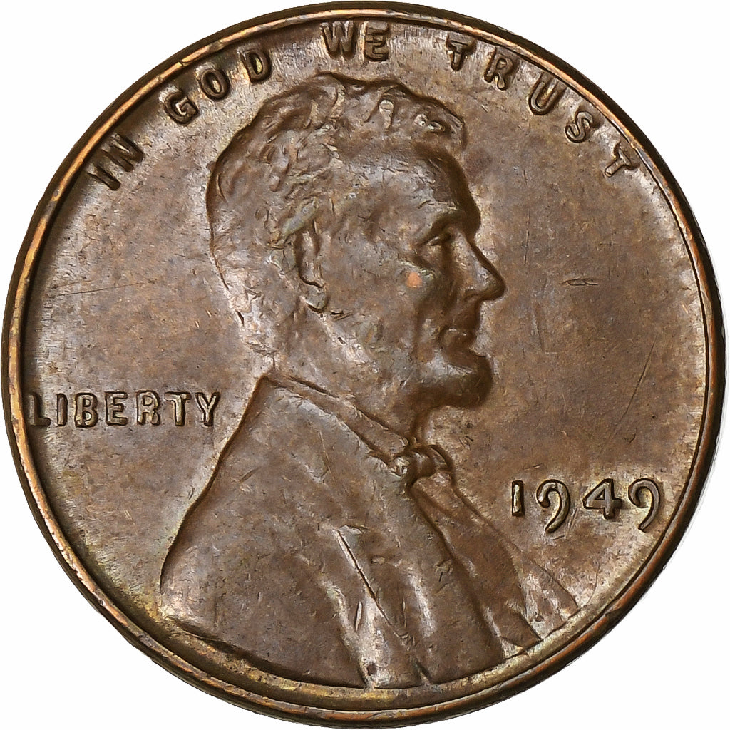 United States, Cent, Lincoln, 1949, Philadelphia, Copper, VF(30-35)