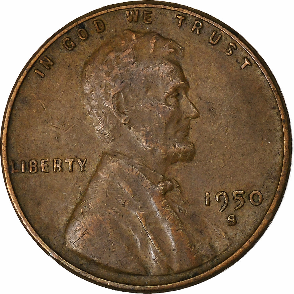 United States, Cent, Lincoln, 1950, San Francisco, Copper, VF(30-35)
