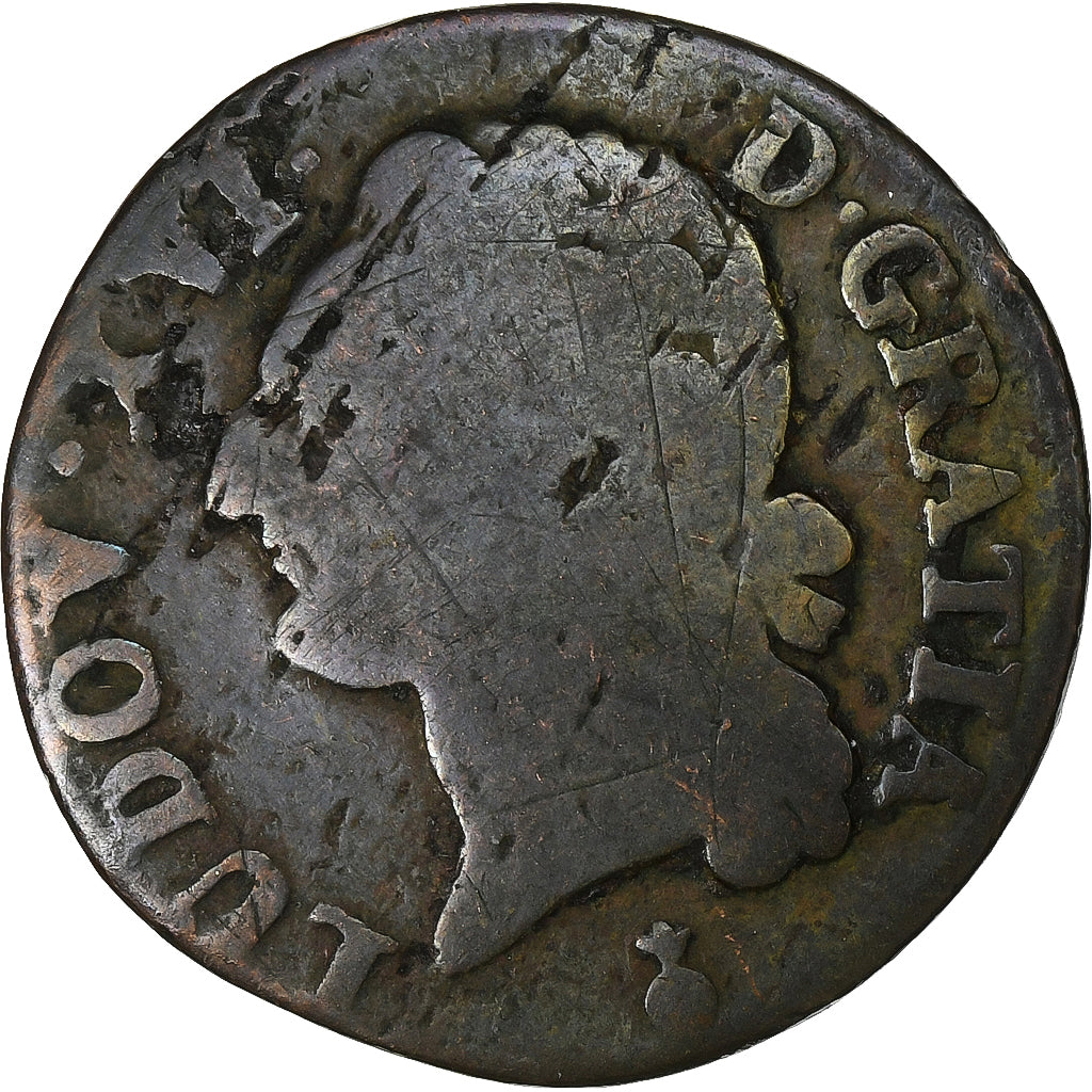 Frankrijk, Louis XVI, 1/2 Sol, 1784, Metz, Koper, ZG+